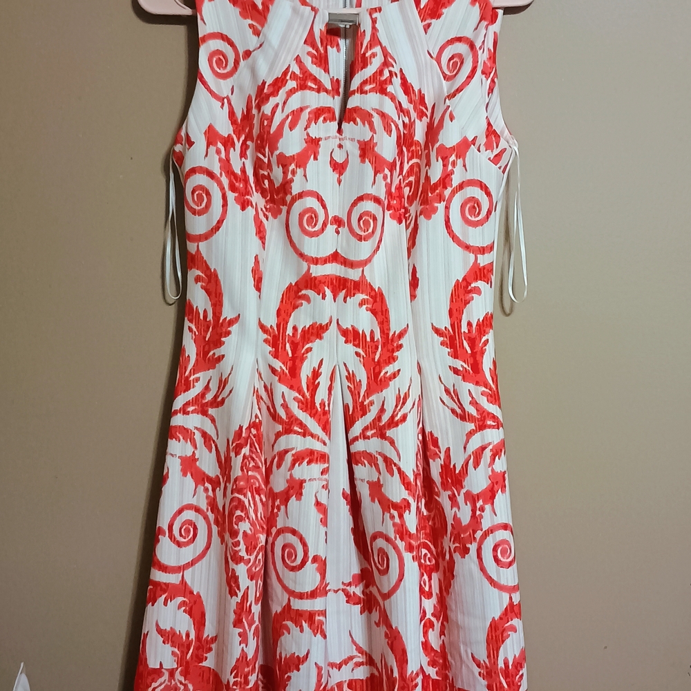 Danny & Nicole Red and White A-Line Sundress